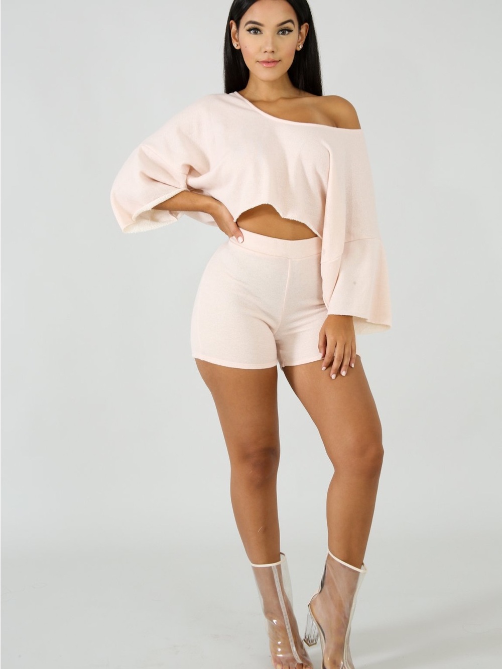 Women's Athletic Lounge Shorts - Light Pink
